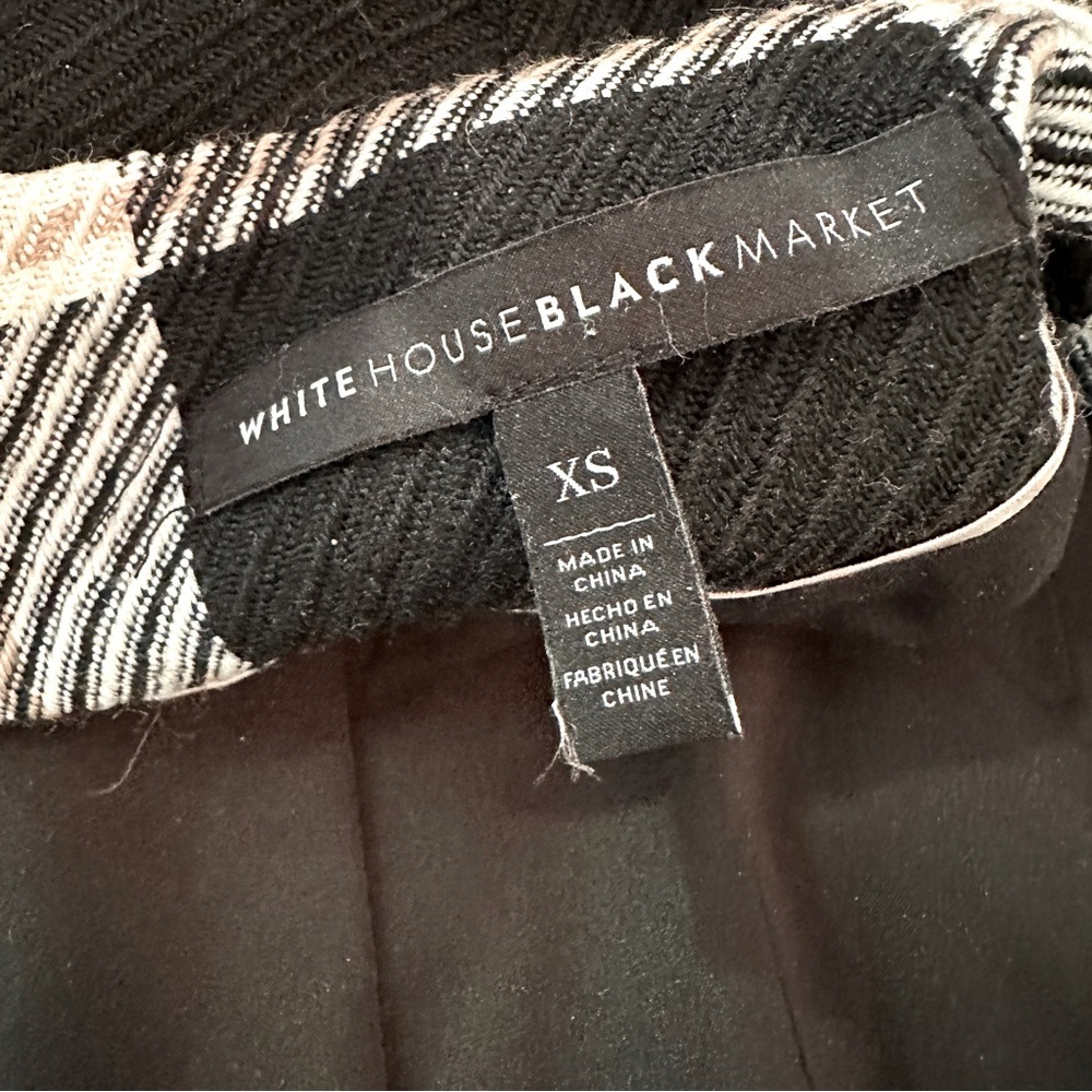 White House Black Market Plaid Moto Coat – Size XS - Picture 12 of 16